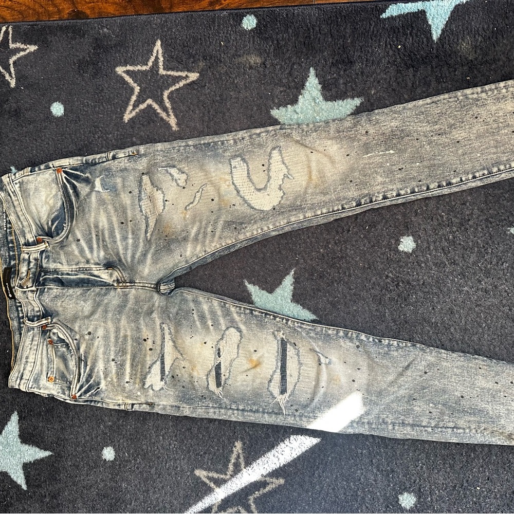 PURPLE Distressed Jeans